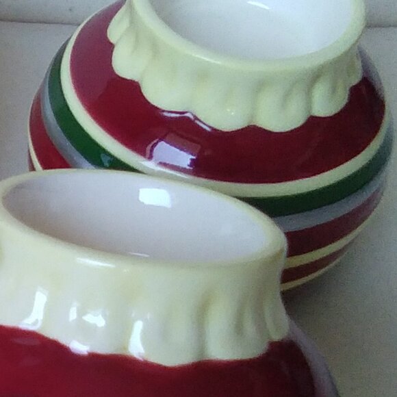 Set of 5 Porcelain Christmas Ornament Votive Holders - Picture 6 of 10